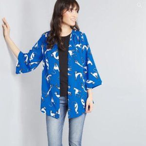 Modcloth Royal Blue Womens Breezy Bliss Kimono